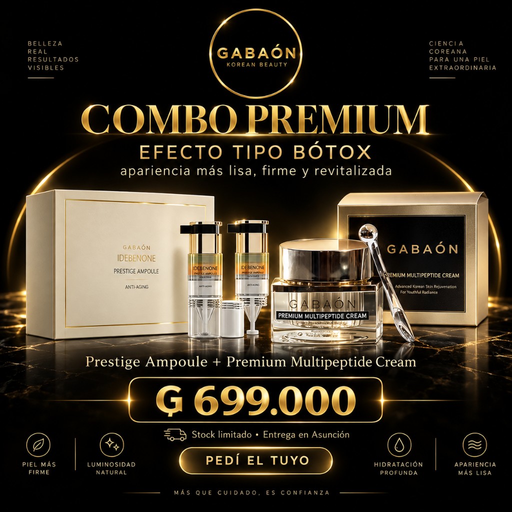 Combo Premium Gabaon: Idebenone Prestige Ampoule y Multipeptide Cream a ₲ 699.000 en Paraguay